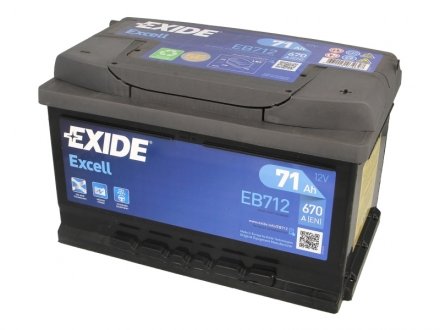 Стартерна батарея (акумулятор) EXIDE EB712