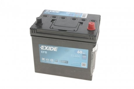 АКБ 6СТ-60 R+ (пт520) (необслуж) (Asia) EFB (Start/Stop) EXIDE EL604