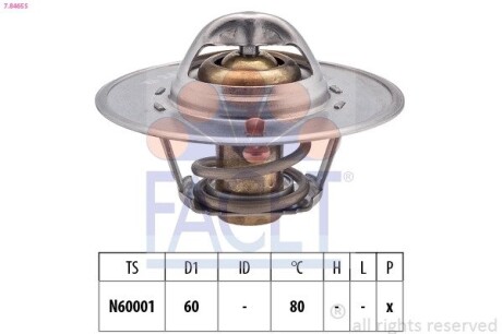 Термостат Skoda Felicia i 1.3 (94-98) FACET 7.8465S