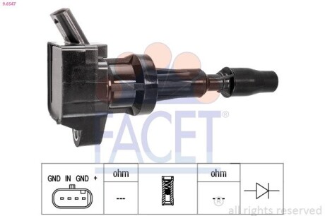 Котушка системи запалювання FACET 9.6547