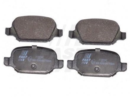 Колодки тормозные дисковые задние FIAT 500 07-, PANDA 03-12, PUNTO CLASSIC 03-10 FAST FT29162 (фото 1)
