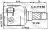 ШРКШ внутр. L 40x182 DUSTER 1.5-2.0 11- 26z/33z FEBEST 2411-DUSTMTLH (фото 2)