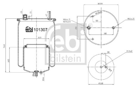 Пневмоподушка FEBI BILSTEIN 101307