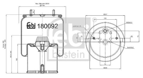 Пневмоподушка FEBI BILSTEIN 180092