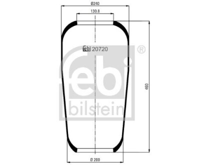 Пневмоподушка підвіски без поршня FEBI BILSTEIN 20720