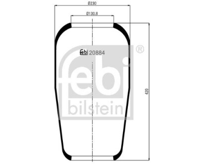 Пневмоподушка підвіски FEBI BILSTEIN 20884