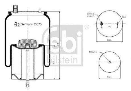 Пневмоподушка FEBI BILSTEIN 35675