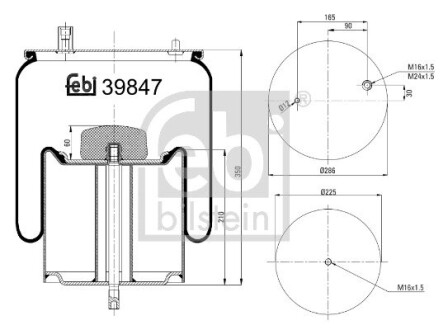 Подушка амортизуюча FEBI BILSTEIN 39847 (фото 1)