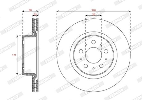 Диск гальмівний FERODO DDF3015C