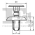 Кліпса кріплення (затискач) Fischer Automotive One (FA1) 33-30004.5 (фото 2)