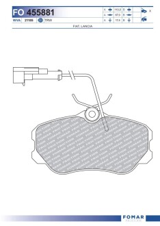 Колодки гальмівні дискові FOMAR FO 455881