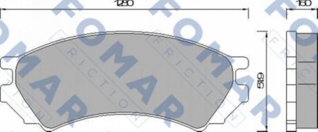 Колодки гальмівні дискові FOMAR FO 461881 (фото 1)