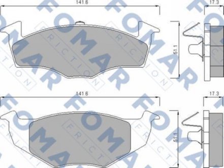 Колодки гальмівні дискові FOMAR FO 643081 (фото 1)