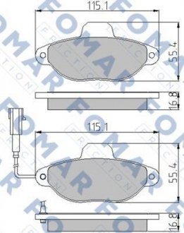 Колодки гальмівні дискові FOMAR FO 861181 (фото 1)