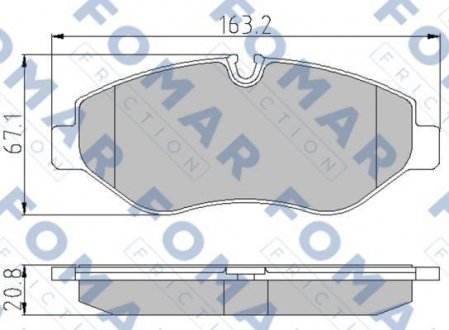 Колодки гальмівні дискові FOMAR FO 921581 (фото 1)