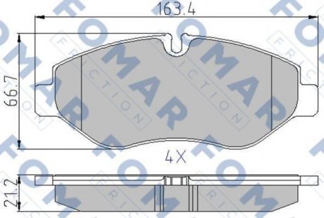 Колодки гальмівні дискові FOMAR FO 929381