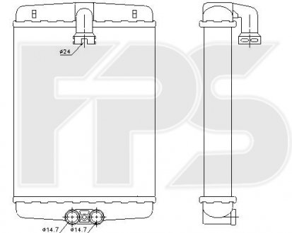 Радіатор пічки FPS FP 46 N124