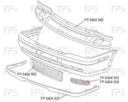 Решітка пластикова FPS FP 6404 933