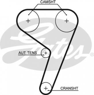 Комплект ГРМ (+ помпа + нат.ролик) Ford Focus 1.4/1.6 03- Gates KP15669XS