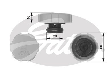 Крышка расширительного бачка Gates RC231