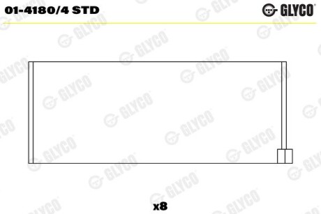 Вкладиш шатунний Glyco 014180/4 STD