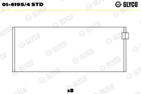 Вкладиші Glyco 01-4195/4 STD