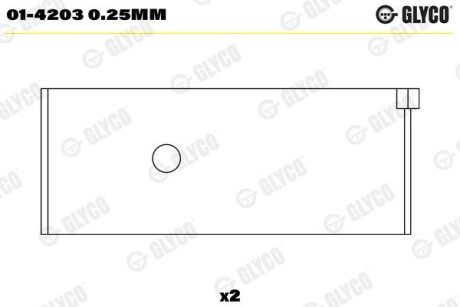 Вкладиші Glyco 014203 0.25MM