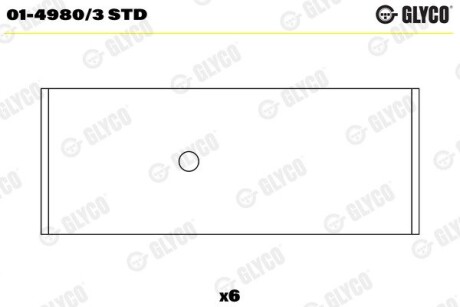 Вкладиш шатунний Glyco 01-4980/3 STD