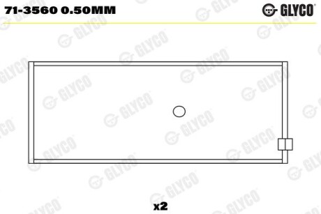 Вкладиші шатунні на 1 шатун Glyco 71-3560 0.50MM