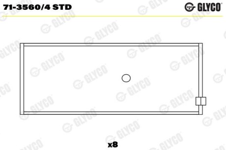 Шатунный подшипник Glyco 71-3560/4 STD