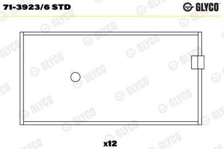 Вкладиші шатунні STD Glyco 713923/6 STD