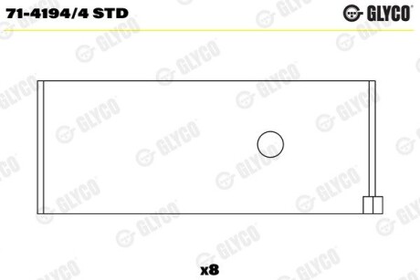 Вкладиш шатунний Glyco 714194/4 STD