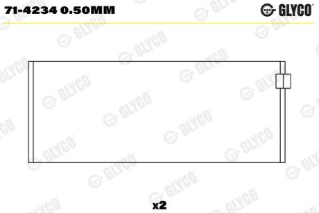 Вкладиші Glyco 714234 0.50MM