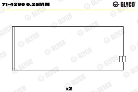 Вкладиші шатунні Glyco 714290 0.25MM