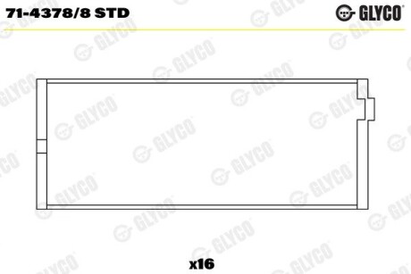 Комплект вкладишів двигуна Glyco 714378/8 STD