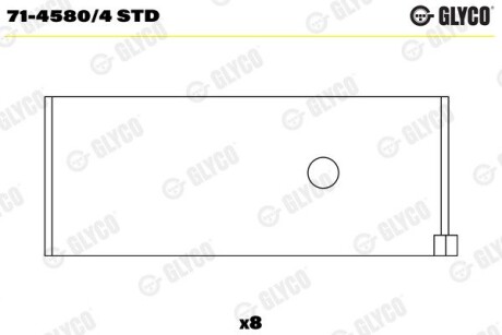 Вкладиш шатунний Glyco 714580/4 STD