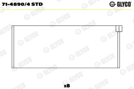 Вкладиші Glyco 71-4890/4 STD