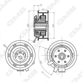 Натяжний ролик GMB GTB0150