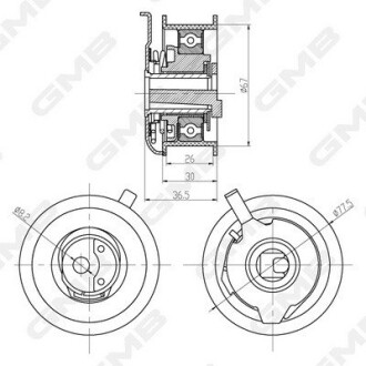 Натяжний ролик GMB GTB0270