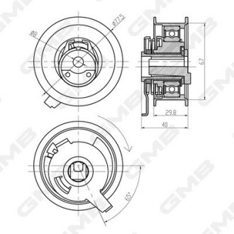 Натяжний ролик GMB GTB0300