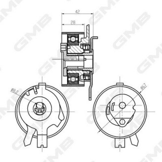 Натяжний ролик GMB GTB0360