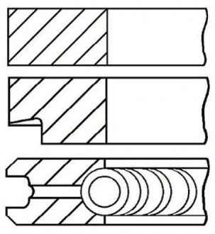 Комплект кілець на поршень GOETZE 08-786600-00
