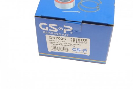 Підшипник маточини (комплект) GSP GK7036