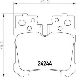 Гальмівні колодки зад. Lexus LS (UVF4_, USF4_) 460 06- HELLA 8DB 355 006-651