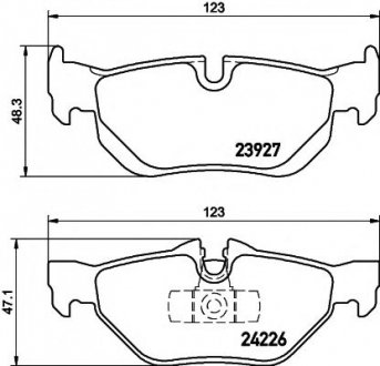 Гальмівні колодки дискові задні BMW 3 (E90/E90N) 320d 05-/X1 (E84) 09- HELLA 8DB 355 011-301