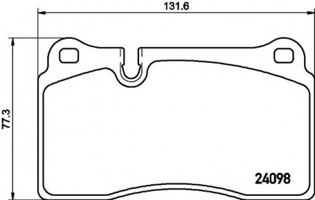 Гальмівні колодки перед. VW Touareg 02- (brembo) HELLA 8DB355011-851 (фото 1)