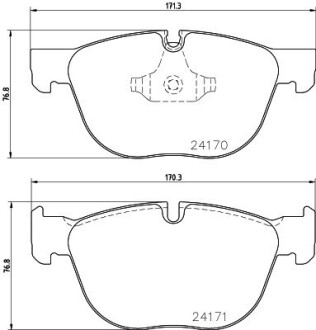 Гальмівні колодки перед. BMW X5/X6 07- (ATE) HELLA 8DB355012-541