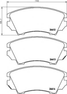 Гальмівні колодки перед. Opel Astra J 09-/Insignia 08- (Mando) HELLA 8DB355013041