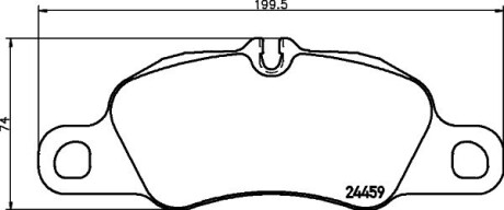 Колодки гальмівні дискові комплект; передн. HELLA 8DB355013801