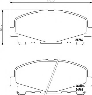 Гальмівні колодки перед. Honda Accord VIII 08- (akebono) HELLA 8DB355013-881 (фото 1)